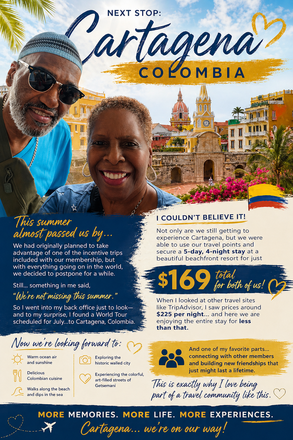 Next stop Cartagena — member trip testimonial
